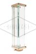 6" Long 3 Sided Tubular Gauge Glass Protector to suit 1 1/4" Nut