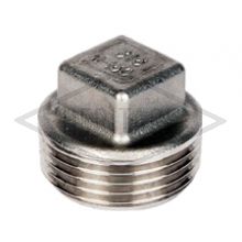 3/4" BSP S/Steel Square Head Plug 150 PSI