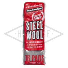 Steel Wool #00 Very Fine Grade Pack of 16 Pads