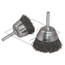 70mm Dia. Cup Brush 0.3mm Steel Wire C/W 6mm Shank