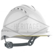 EVO2 White Safety Helmet - Vented Slip Ratchet Mid Peak