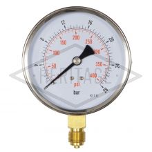 4" Dial Pressure Gauge 0-400 PSI/Bar 3/8" BSP Bottom Connection