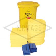 Chemical Spill Kit - Wheelie-bin - Absorbs 240L
