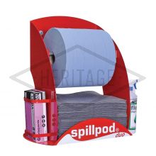 SpillPod Duo (General Purpose) - Blue 2-ply 1000 Sheet Paper Roll