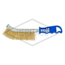 Brass Plated Wire Brush For Rust Removal & Light Cleaning
