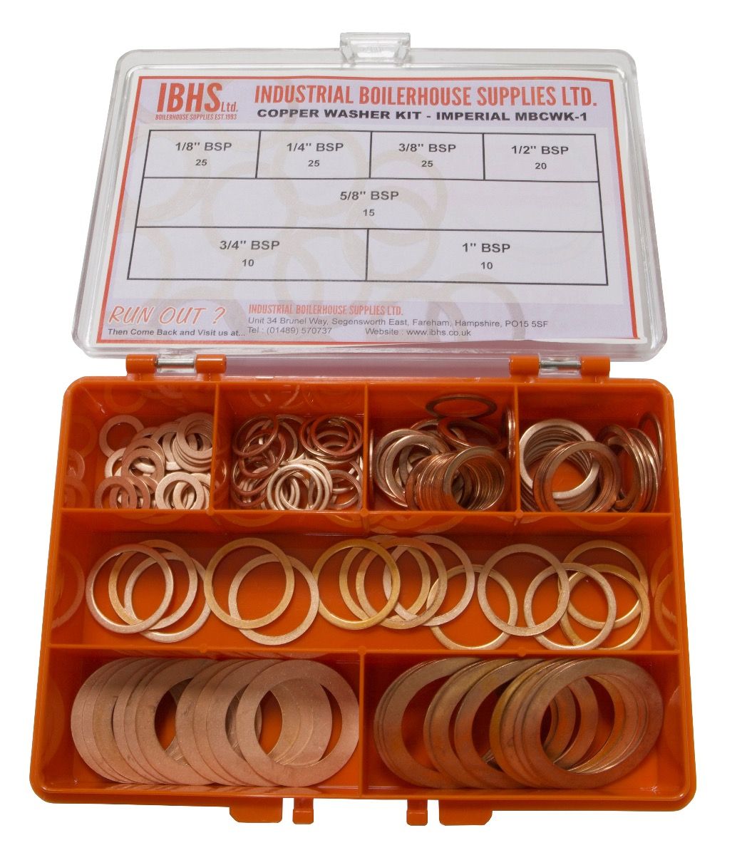 Quality Washers Gasket Set Flat Seal 400pce Imperial Copper Washer Assortment 