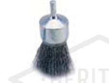 12mm Pointed Shaft End Brush 0.3mm Steel Wire C/W 6mm Shank