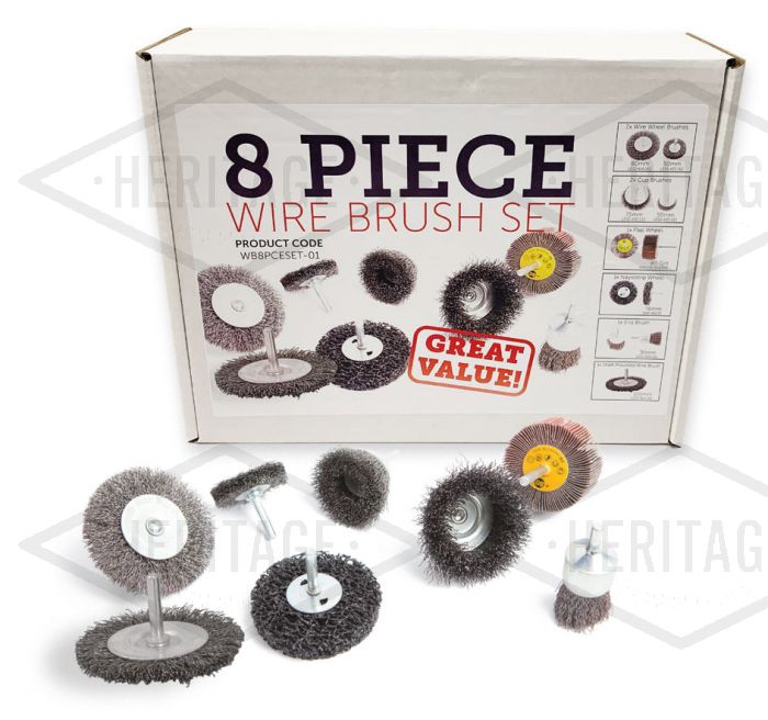 Wire Brush 8 Piece Set